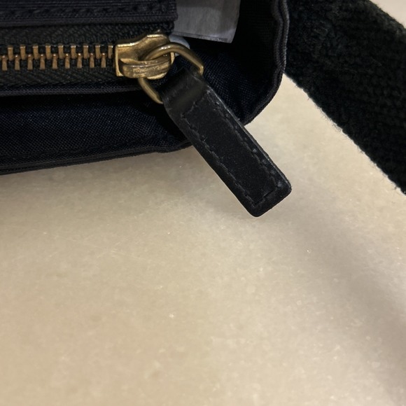 Vtg LAUREN Ralph Lauren Black Nylon Bag Purse RLL Gold Crest Embroidered - Picture 11 of 16